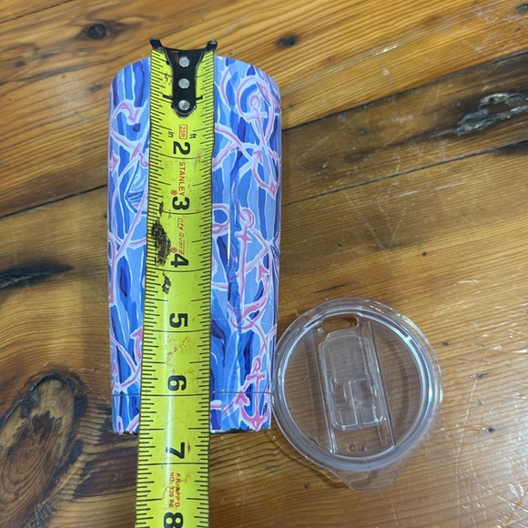 Lily Pulitzer Nautical Anchor Stainless Steel Pink and Blue Travel Mug Tumbler - Picture 6 of 6